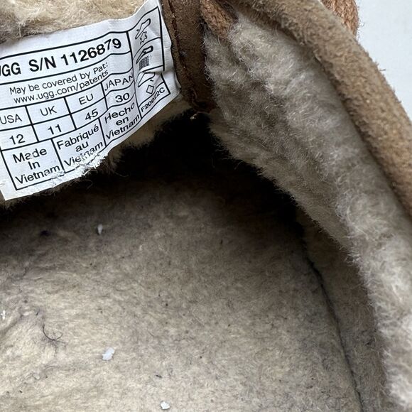 UGG Maksim Chukka Ankle Boots Mens 12 Brown Suede Shearling Lined Preppy 1126879 - Picture 13 of 16